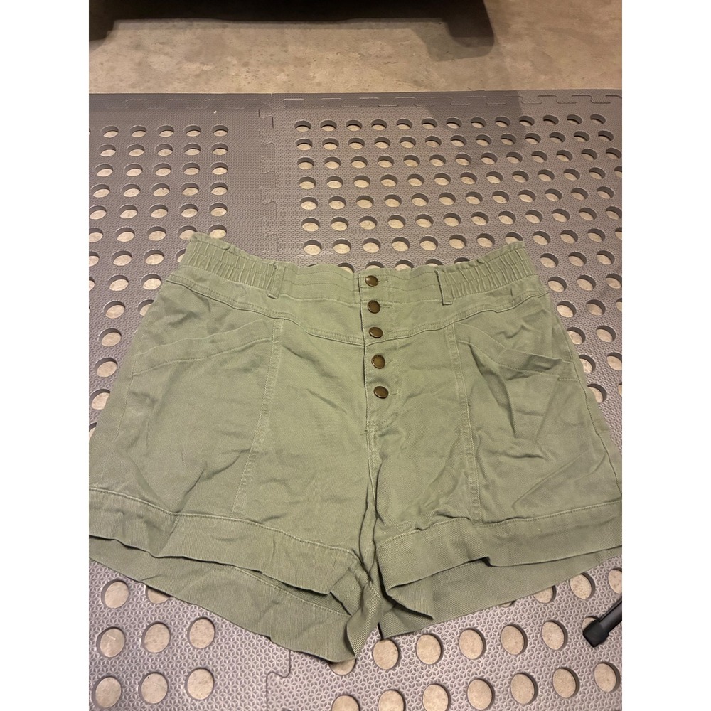 KNOX‎ ROSE Womens Green Utility Button Fly Shorts Size L